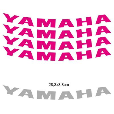 Kit 4 Adesivos Roda Interna Moto Yamaha Pink Pink