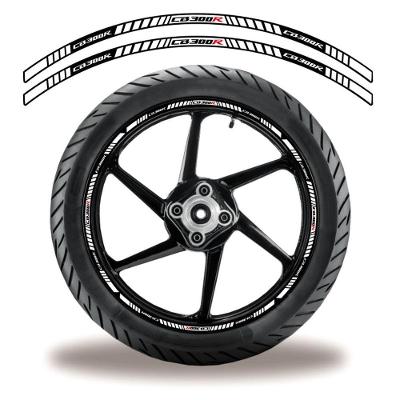 Friso De Roda Adesivo Refletivo Moto Honda Cb 3O0 R Preto Preto
