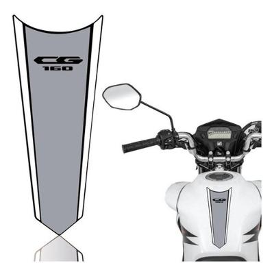 Adesivo Faixa Gravata Tanque Moto Cg 125/150/160 Titan Fan Start Cg 160 Cinza