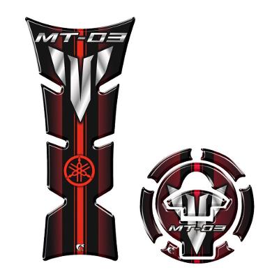Kit Adesivo Protetor Tanque E Bocal Moto Yamaha Mt-03 Vermelho Vermelho
