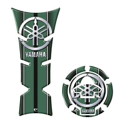 Kit Adesivo Protetor Tanque E Bocal Moto Yamaha Diapasão Verde Verde