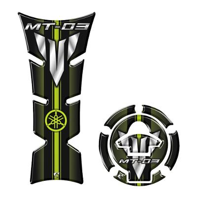 Kit Adesivo Protetor Tanque E Bocal Moto Yamaha Mt-03 Verde Verde