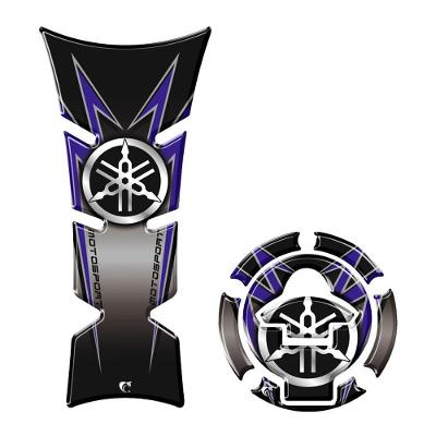 Kit Adesivo Protetor Tanque E Bocal Moto Yamaha Azul Azul
