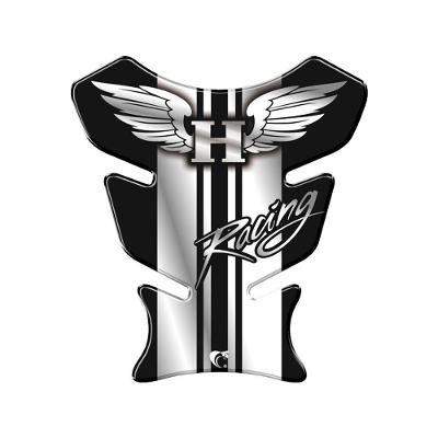 Adesivo Protetor De Tanque Moto Honda Asa Racing Cinza