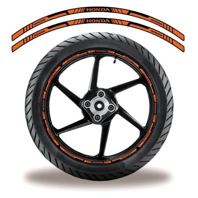 Adesivo Refletivo Friso Roda Moto Honda Laranja Laranja Inteiro
