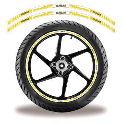 Adesivo Refletivo Friso Roda Moto Yamaha Amarelo Amarelo Branco