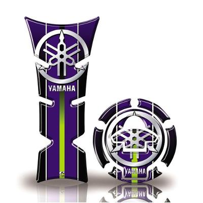 Kit Protetor De Tanque E Bocal Moto Yamaha Azul Acima 2018 Azul