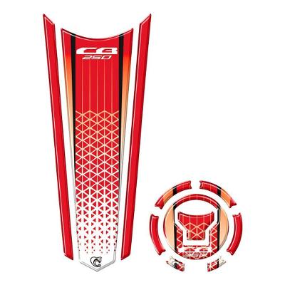 Adesivo Protetor Tanque E Bocal Gravatona Honda Cb 250 Acima 2018 Vermelho
