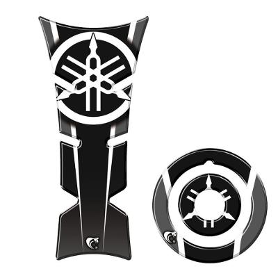Kit Protetor De Tanque E Bocal Moto Yamaha Diapasão Prata Prata