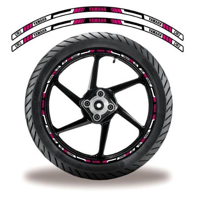 Adesivo Refletivo Friso Roda Moto Yamaha Rosa Lilás 1