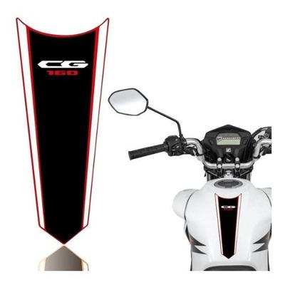 Adesivo Faixa Gravata Tanque Moto Cg 125/150/160 Titan Fan Start Cg 160 Vermelho/Preto
