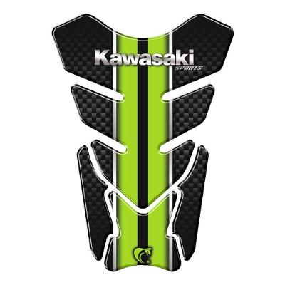 Adesivo Resinado Protetor De Tanque Moto Qualquer Moto Kawasaki Verde Verde E Preto