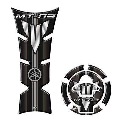 Kit Adesivo Protetor Tanque E Bocal Moto Yamaha Mt-03 Preto Preto