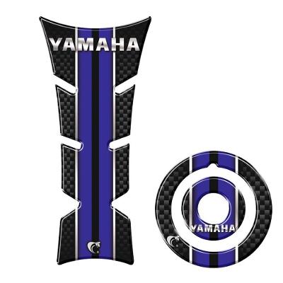 Kit Protetor De Tanque E Bocal Moto Yamaha Azul Azul E Preto