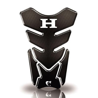 Protetor De Tanque Adesivo Moto Cb Twister Cg Honda Carbono Preto Preto