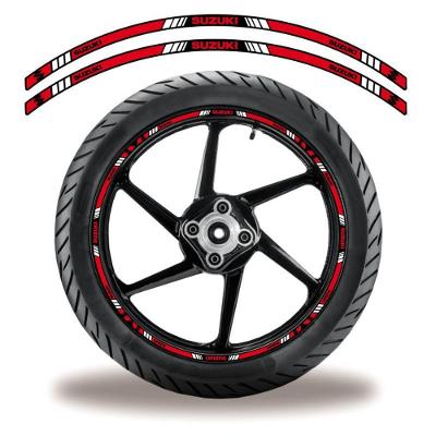 Adesivo Friso Roda Moto Suzuki Vermelho Vermelho Escuro