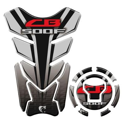 Kit Adesivo Protetor De Tanque E Bocal Honda Cb 500F + 2018 Cinza Cinza