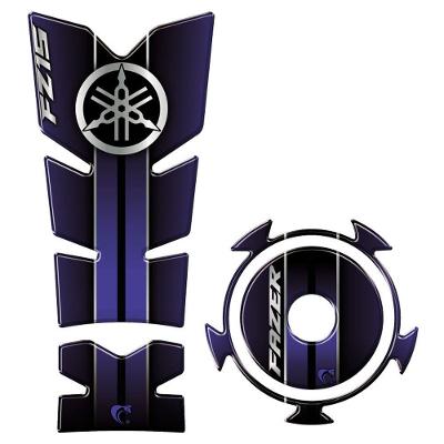 Kit Protetor Tanque E Bocal Adesivo Moto Yamaha Fz15 Ano 2022/2023 Azul