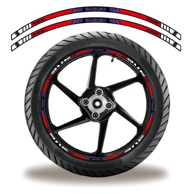 Adesivo Friso Roda Moto Suzuki Vermelho Vermelho