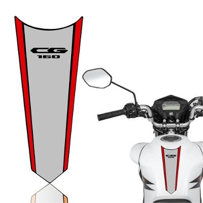 Adesivo Faixa Gravata Tanque Moto Cg 125/150/160 Titan Fan Start Cinza Vermelha Cg 160