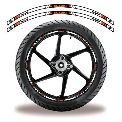Adesivo Friso Roda Refletivo Moto Suzuki Laranja Laranja