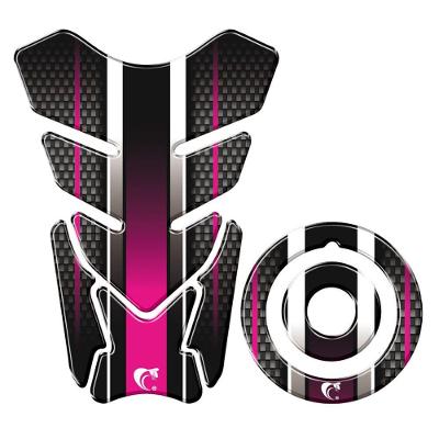 Adesivo Protetor Tanque E Bocal Moto Yamaha Listra Rosa