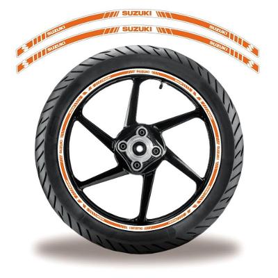 Adesivo Friso Roda Refletivo Moto Suzuki Laranja Laranja 3