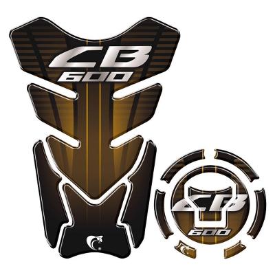 Kit Adesivo Protetor Tanque E Bocal Honda Cb 600 + 2018 Amarelo Amarelo