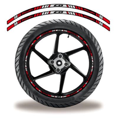 Friso De Roda Adesivo Refletivo Moto Honda Cb Twister Vermelho Vermelho