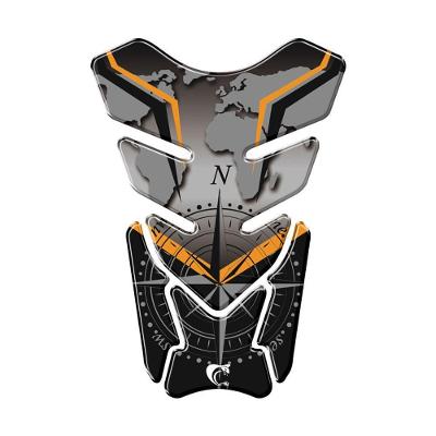 Protetor De Tanque Adesivo Moto Honda Yamaha Suzuki Bussola Laranja