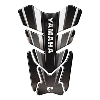 Adesivo Resinado Protetor De Tanque Moto Qualquer Moto Yamaha Prata Prata E Preto