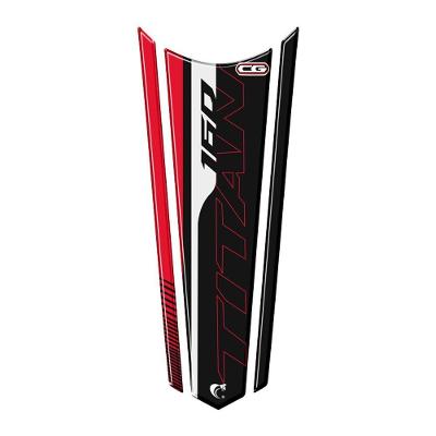 Adesivo Faixa Gravata Resinado Tanque Moto Honda Titan 160 Preto Vermelho