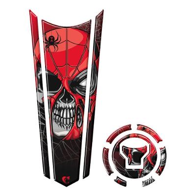 Adesivo Faixa Gravata Tanque E Bocal Moto Resinado Spider-Man Vermelho
