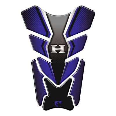 Adesivo Resinado Protetor De Tanque Moto Qualquer Moto Honda Azul Azul E Preto