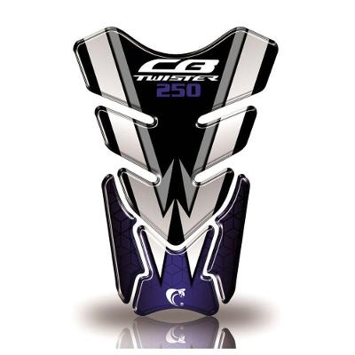 Kit Protetor De Tanque E Bocal Adesivo Moto Honda Cb Twister 250 Azul Azul