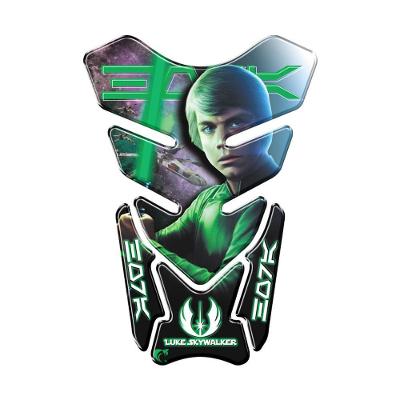 Protetor De Tanque Adesivo Moto Honda Yamaha Suzuki Star Wars Luke Verde