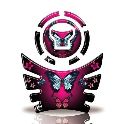 Kit Protetor Tanque E Bocal Moto Honda Acima 2018 Borboleta Pink Rosa