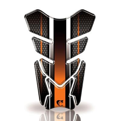 Protetor De Tanque Adesivo Carbono, Moto Honda, Yamaha E Suzuki Varias Laranja