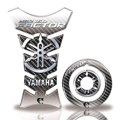 Kit Protetor Tanque Adesivo Moto Yamaha Ybr Factor 150 Acima 2016 Cinza