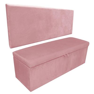 Kit Calçadeira Painel Clean 140cm Suede Rose