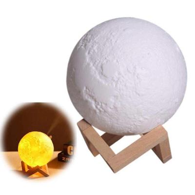 Umidificador De Ar 3D Lua Lâmpada Difusor De Luz Aroma Óleo Essencial Usb