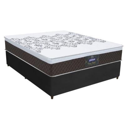 Cama Box Casal Molas Ensacadas Marrom/Preto Marrom / Branco