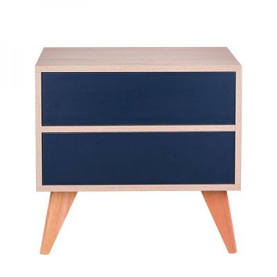 Sapateira com Portas Carvalho e Azul Marinho 60 X 40cm