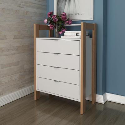 Gaveteiro Com 4 Gavetas Multimóveis Cr25006 Branco/amêndoa