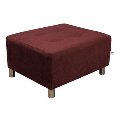 Puff Para Sala Quadrado Decorativo Nero Vinho Marinho