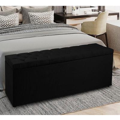 Recamier Baú 1,95M Madrid Suede Preto