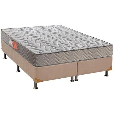Cama Box Queen: Colchão Espuma Paropas D45 Pasquale + Base CRC Suede Clean(158x198)