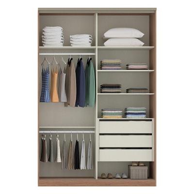 Guarda Roupa 156,5cm 3 Gavetas, 2 Cabideiros E Prateleiras Vanilla