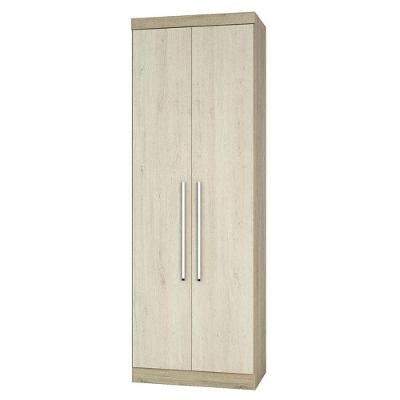 Guarda Roupa 2 Portas 2 Cabideiros 2 Prateleiras Avelã