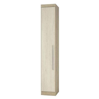 Guarda Roupa 1 Porta 4 Prateleiras 38cm Avelã Rústico